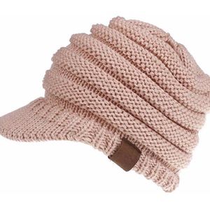 Pink Ponytail visor Beanie